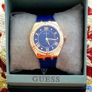 Wms Navy Guess watch